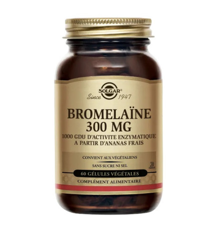 Solgar – Bromélaïne 300 mg, x60 gélules