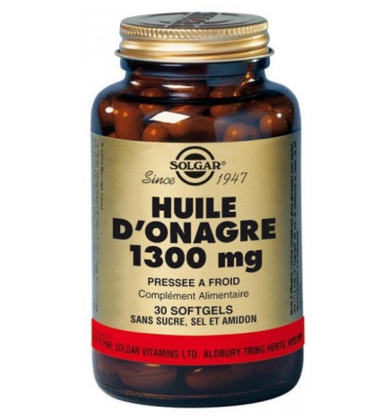 Solgar – Huile d’onagre 1300 mg, x30 gélules