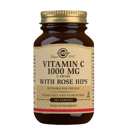 Solgar – Vitamine C 1000 avec Rose Hips, x100 comprimés