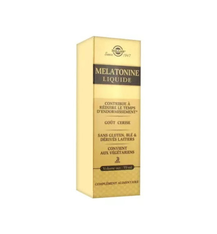 Solgar – Mélatonine liquide goût cerise, 59 ml