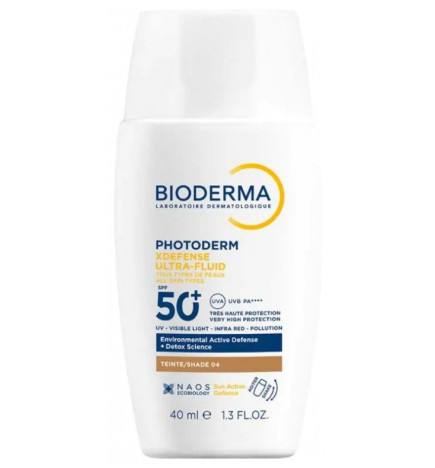Bioderma – Photoderm XDefense Ultra-Fluide SPF50+, teinte 04, 40 ml