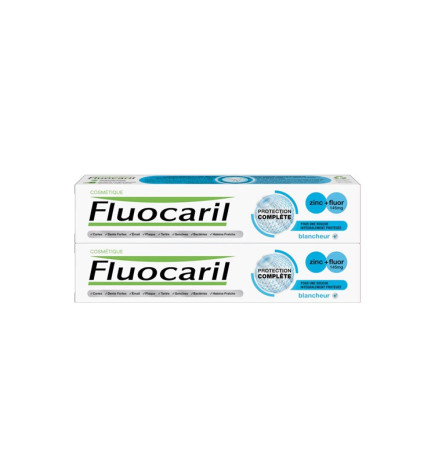 Fluocaril – Dentifrice Protection Complète Blancheur, 2 x 75 ml