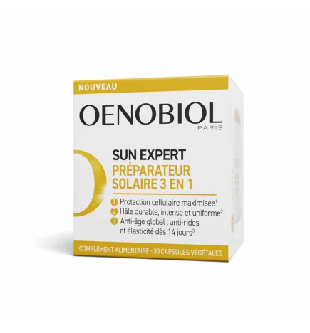 OENOBIOL – Sun Expert préparateur solaire 3 en 1 triple action, 30 capsules