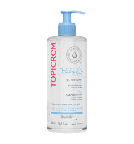 Topicrem – Bébé Gel Lavant Doux Visage, Corps & Cheveux 500 ml
