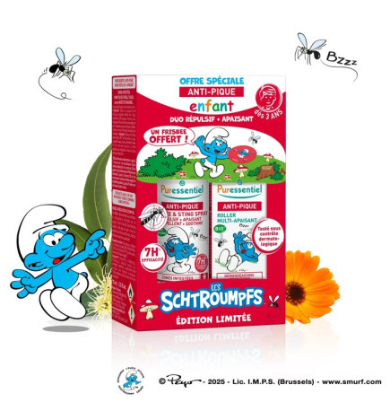 Puressentiel – Coffret Duo Répulsif & Apaisant AntiPique Schtroumpfs
