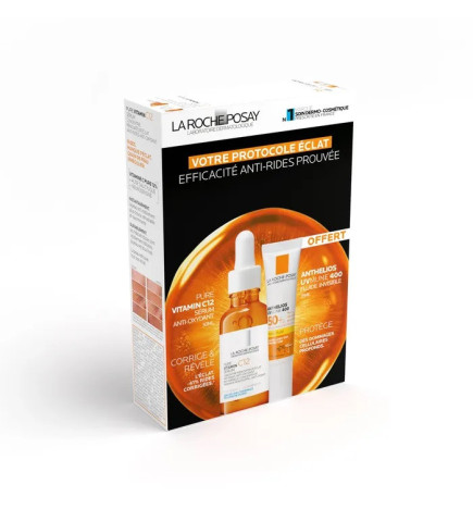 La Roche-Posay – Coffret sérum Pure Vitamin C12 30 ml + fluide Anthelios UVmune 400 SPF50+ 15 ml offert