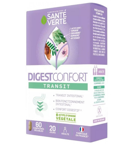 Santé Verte – Transit Confort Digestif, 60 comprimés