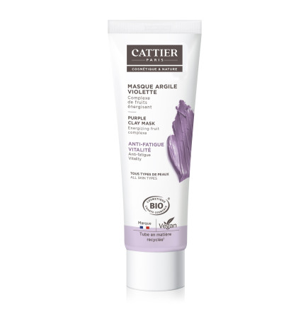 Cattier – Masque argile violette bio, 100 ml