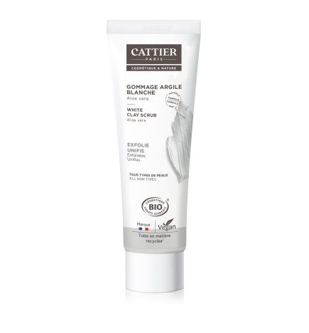 Cattier – Gommage visage blanche et aloe vera bio, 100 ml
