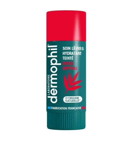 Dermophil –  Soin Teinté Protection Lèvres 4g, Teinte Rouge Impérial