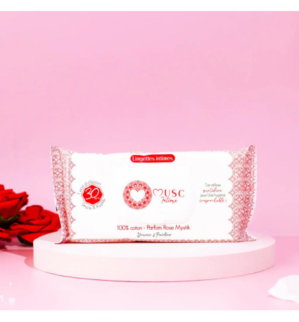 Musc Intime – Lingettes Intimes Rose Mystik, x30