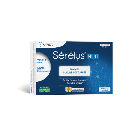 UPSA – Sérélyspharma Nuit, 30 Gélules Végétales