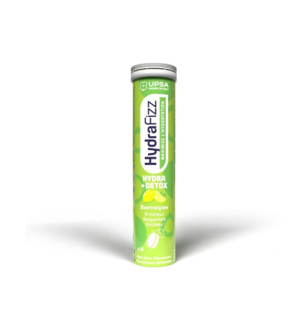 UPSA – Hydrafrizz Hydra+ Détox Goût Orange, 16 Comprimés Effervescents