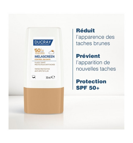 Ducray – Melascreen fluide teinté protecteur antitaches spf50+, 30 ml