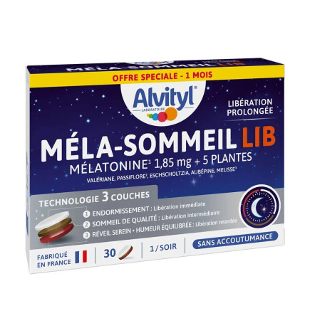 Alvityl – Méla-sommeil lib mélatonine 1,85 mg, 30 comprimés