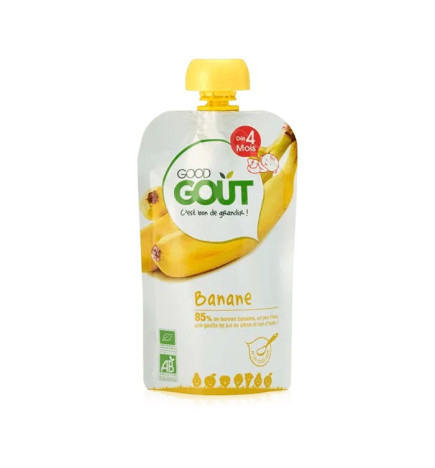 Good Goût – Gourde Purée de Fruits Banane – Dès 4 mois – 120g