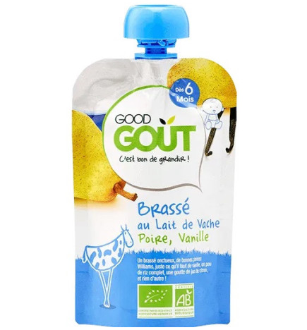 Good Goût – Brassé au Lait de Vache Poire Vanille – Dès 6 mois – 90g