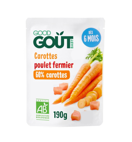 Good Goût – Purée Carottes Poulet Fermier – Dès 6 mois – 190g