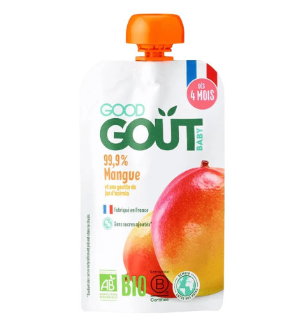 Good Goût – Gourde Purée de Fruits Mangue – Dès 4 mois – 120g