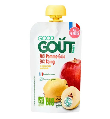Good Goût – Purée de Fruits Pomme et Coing – Dès 4 mois – 120g