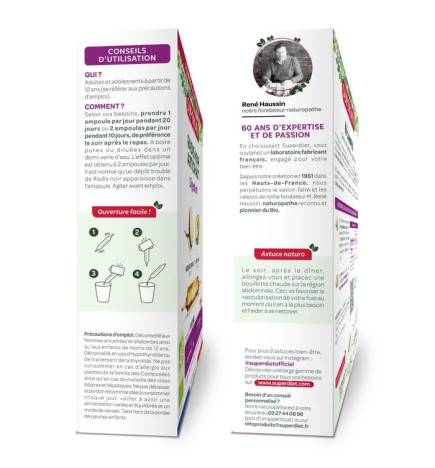 Super Diet – Radis noir artichaut bio, 20 ampoules de 10 ml