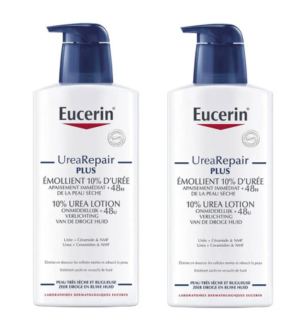 Eucerin – UreaRepair Plus Emollient 10% D'uree Peaux Seches 2x400ml
