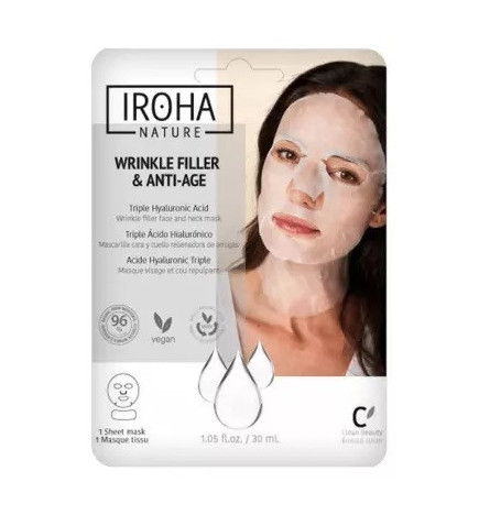 Iroha Nature – Masque Repulpant Anti-Âge Visage et Cou 30 ml