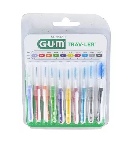 GUM – TravLer 10 Brossettes Interdentaires