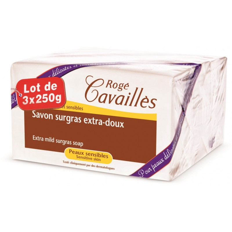 Rogé Cavaillès Savon Surgras Extra-doux 3 x 250 G