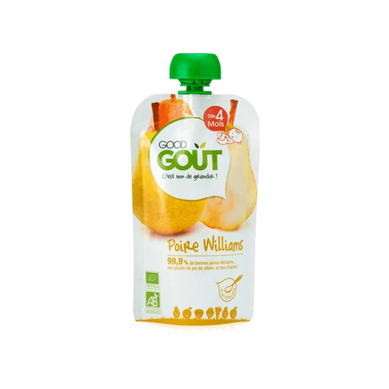 Good Gout Gourde Purée de Fruits Poire Williams Bio Dès 4 mois 120g