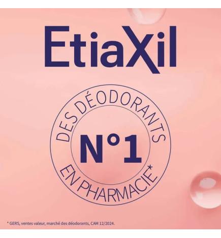 ETIAXIL – Déodorant anti-transpirant aisselles extrême 96 h roll-on, 2 x 50 ml