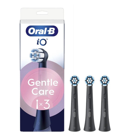 Oral-B – Brossettes iO Noires Gentle Care x3
