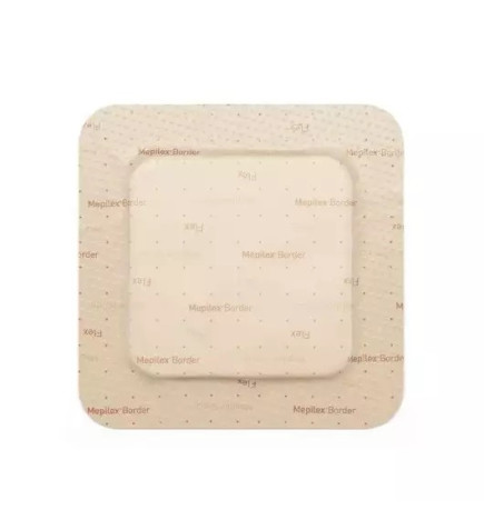 Mölnylycke –  Pansement hydrocellulaire carré Mepilex Border Flex, 7,5×8,5cm, boîte de 16