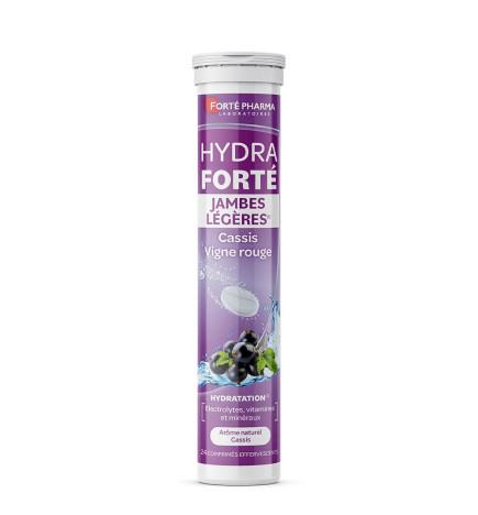 Forté Pharma – Hydra Forté Jambes Légères Cassis Vigne Rouge, x24 comprimés