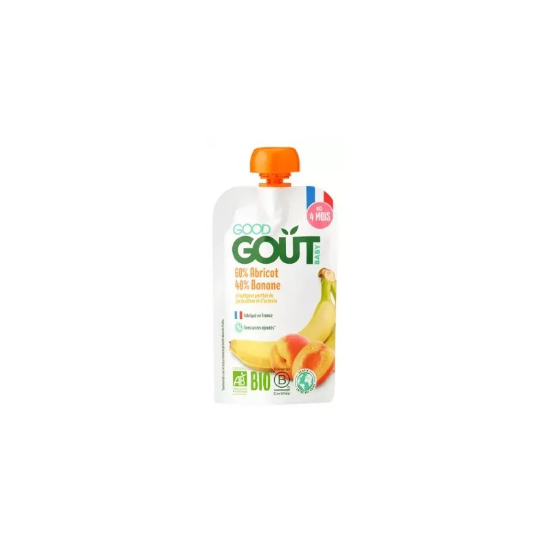 Good Goût Abricot Banane dès 4 Mois Bio 120 g