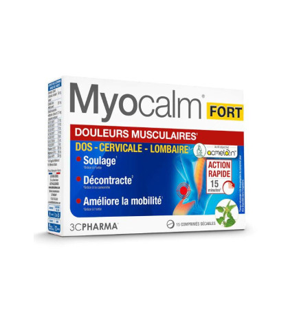 3C Pharma – Myocalm Fort Douleurs Musculaires, 15 Comprimés