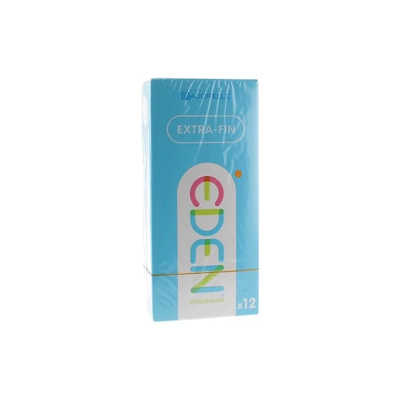 Eden Préservatifs extra-fins lubrifiés Laboratoire Majorelle boîte de 12 préservatifs