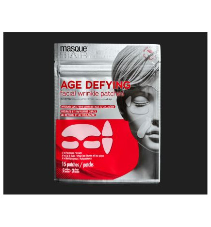 MASQUE BAR – set 15 patchs anti-âge hydratants & raffermissants, rétinol & collagène