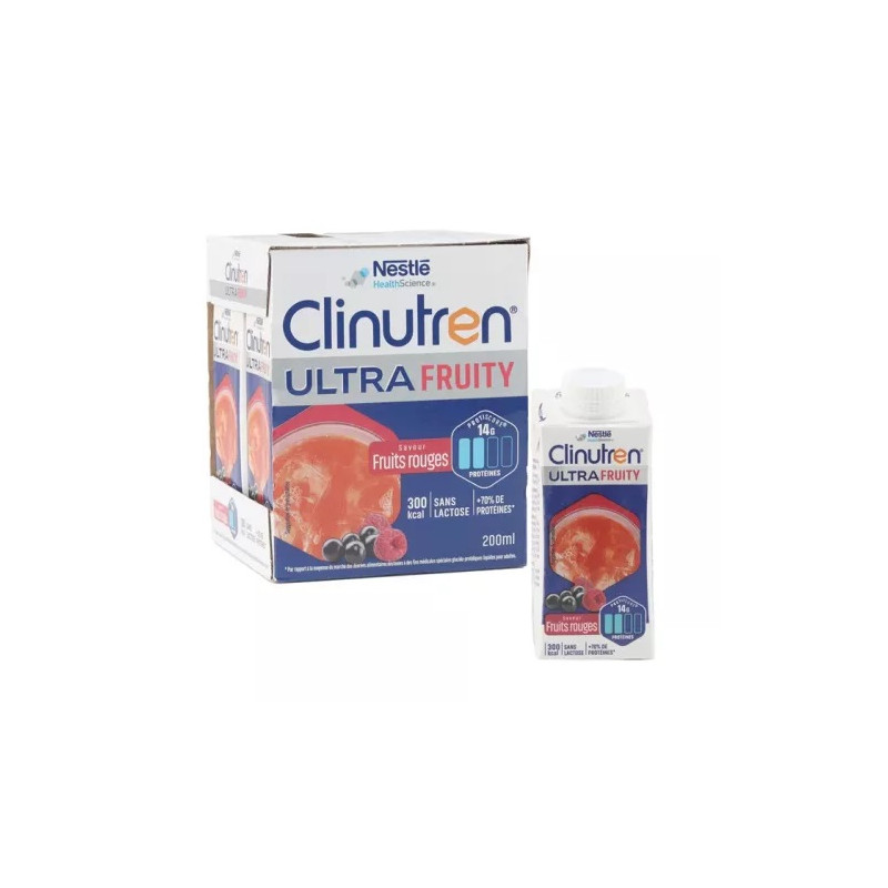 Nouveau NestléHealthScience Clinutren Ultra fruity saveur Fruits rouges 4 x 200 ml