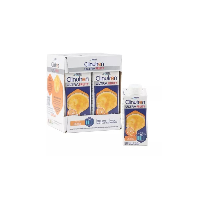 NestléHealthScience Clinutren Ultra Fruity saveur Orange 4 x 200 ml
