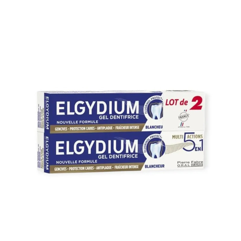 Elgydium Gel Dentifrice Multi Actions 5 en 1 2x75ml