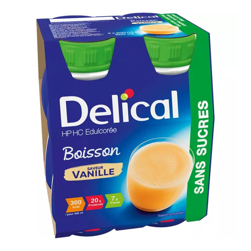 Delical Boisson HP HC Sans Sucres 4x200ml