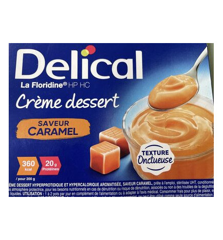 Delical –  Crème dessert saveur Caramel 4 x 200g