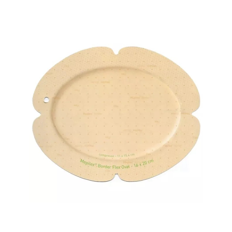 Mepilex Border Flex Oval 15 x 19 cm Pansement Hydrocellulaire Morpho Adaptable Bte/10