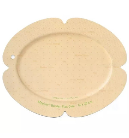 MÖLNLYCKE – Mepilex Border Flex Oval 15 x 19 cm Pansement Hydrocellulaire Morpho Adaptable Bte/10