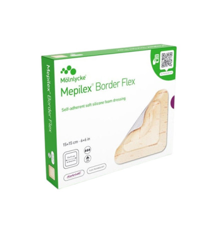 MÖLNLYCKE – Mepilex Border Flex Oval pansement 7.8 x 10 cm boîte de 16