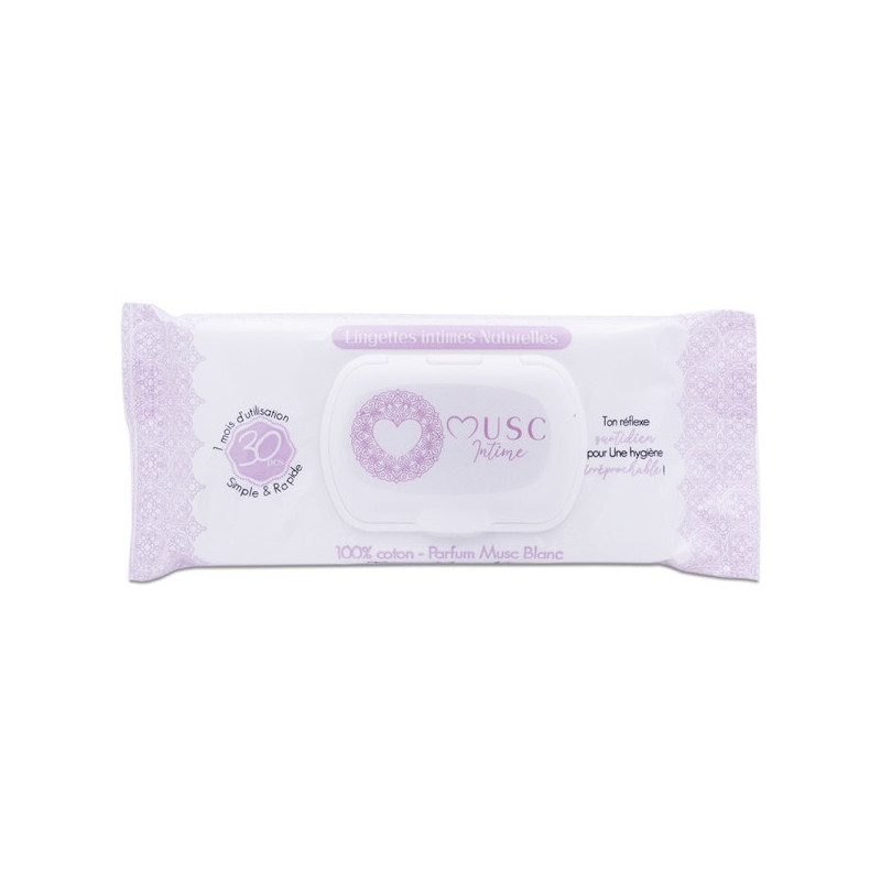 MUSC INTIME L’irrésistible Lingettes Intime, 30 unités