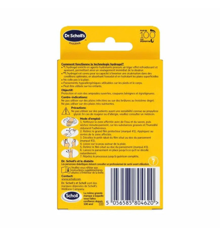 Scholl – Pansements Ampoules Ouvertes Coupures et Égratignures, x6