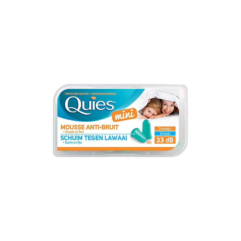 QUIES Mini Mousse Anti-Bruit, x3 Paires