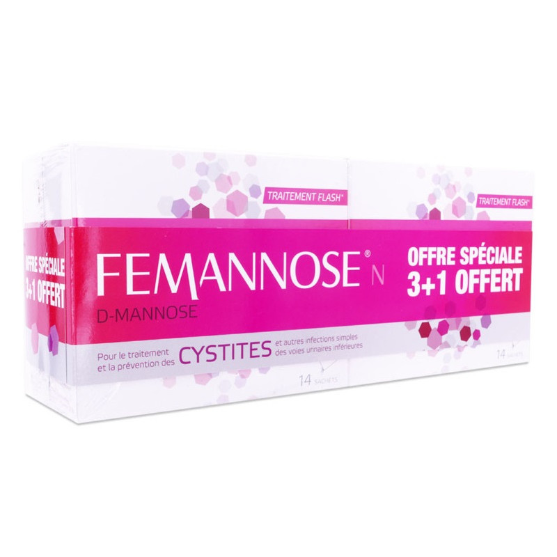 FEMANNOSE D-Mannose Lot De 3+1 Offert
